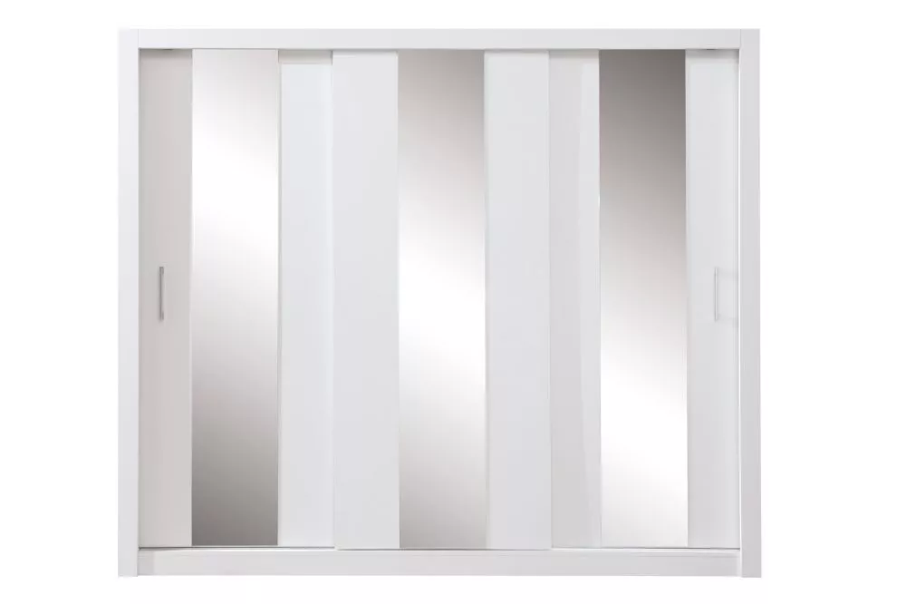 Skapis Duca DC1 · Balts spīdums · 250 × 60 × 215 cm