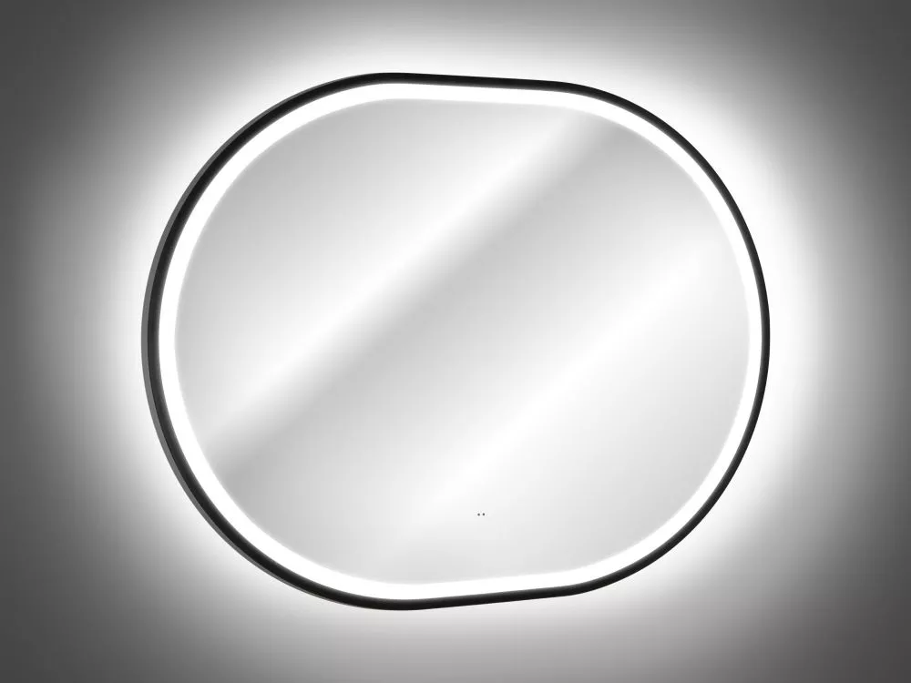 Spogulis Apollo 2 70x90 LED · Melns · 90 × 70 cm