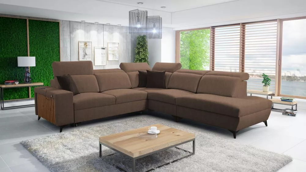 Dīvāns Bartone 9 Standard · Brūns · 300 × 283 × 83 cm