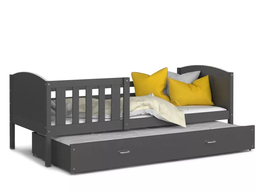 Bērnu gulta Tami P2 MDF 80x190 ar stelāžām Guļamvietas platums: 80 cm, Guļamvietas garums: 190 cm, · 86 × 198 × 74 cm