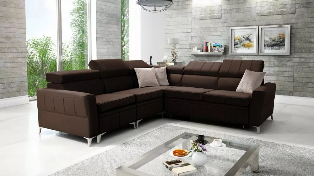 Dīvāns Bartez 4 Standard · Brūns · 262 × 272 × 80 cm
