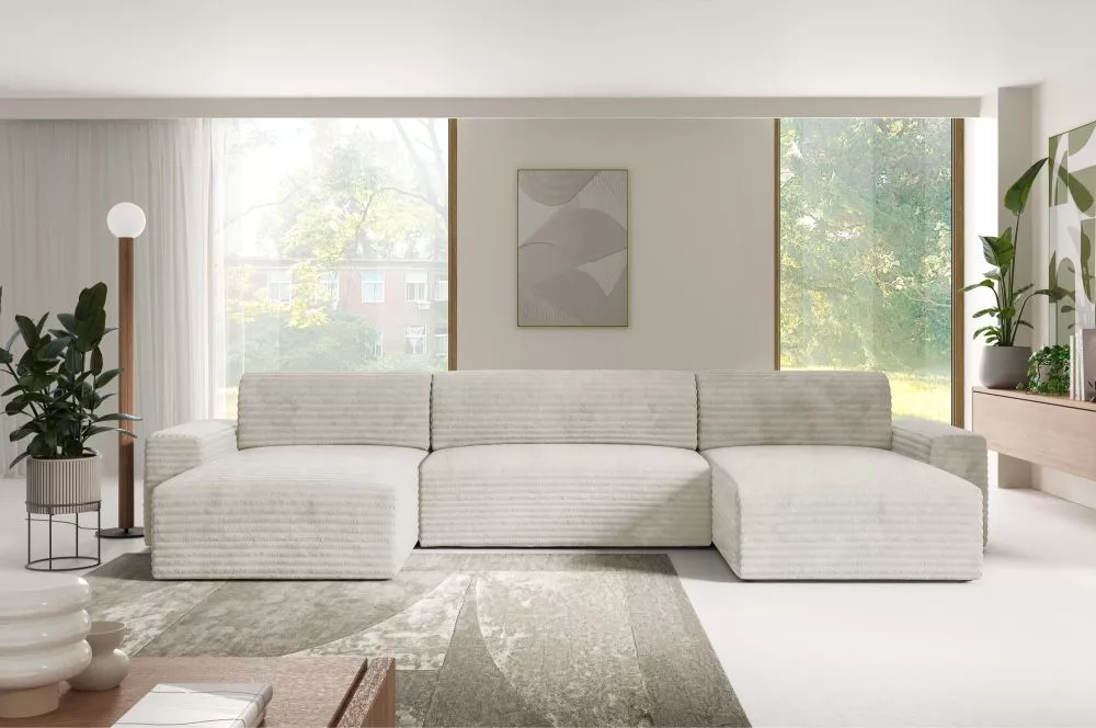 Dīvāns Vivaio U standard · Krēms · 185 × 405 × 82 cm