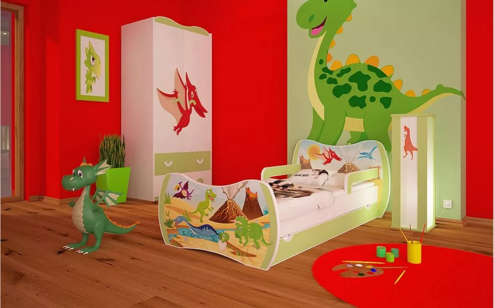 Bērnu gulta Dream L06 180x90 DM29 ar stelāžu Guļamvietas platums: 90 cm, Guļamvietas garums: 180 cm, · 114 × 184 × 71 cm