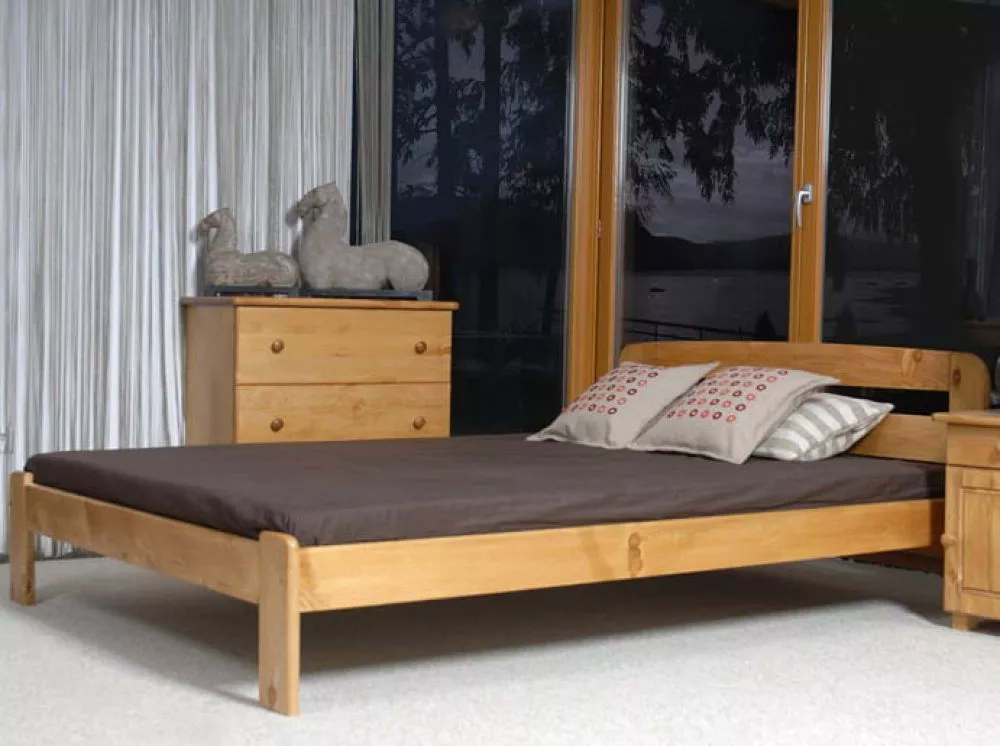 Gulta Sara ar stelāžu Guļamvietas platums: 160 cm, Guļamvietas garums: 200 cm, · Alksnis · 168 × 207 × 25 cm