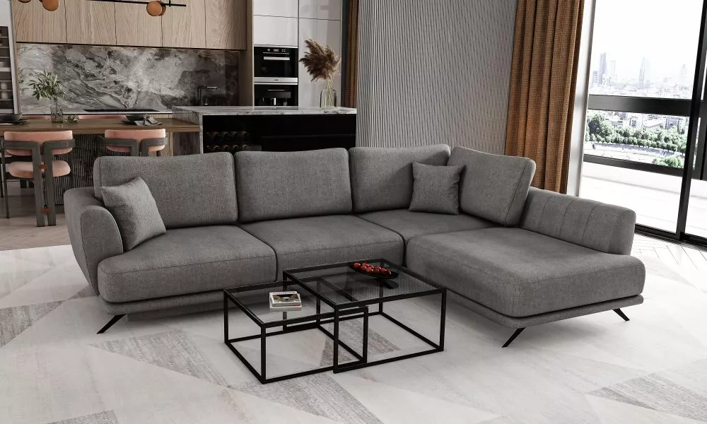 Dīvāns Larde Comfort Standard · Tumši pelēks · 178 × 280 × 90 cm