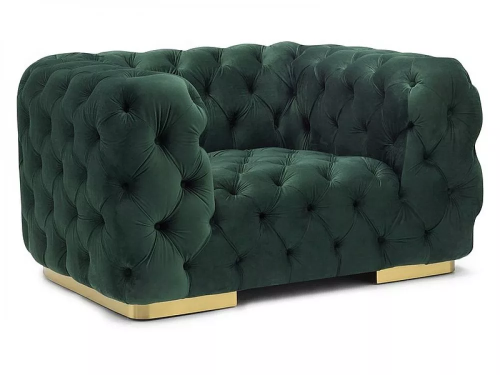Krēsls Chester 1 Velvet · Tumši zaļš · 67 × 97 × 130 × 62 cm