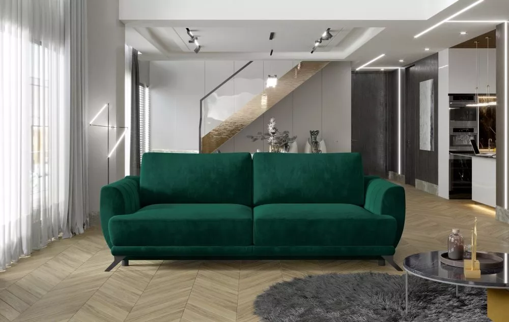 Dīvāns Megis standard · Zaļš · 95 × 250 × 90 cm
