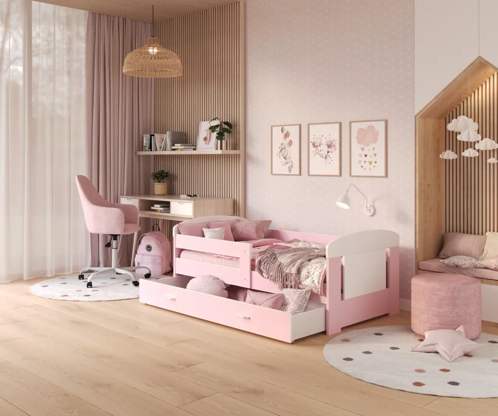 Bērnu gulta Filip Color 80x160 ar stelāžu Guļamvietas platums: 80 cm, Guļamvietas garums: 160 cm, · 85 × 163 × 63 cm