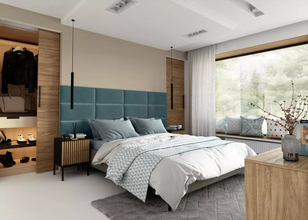 Panelis Quadratta 240x90 · Zila · 240 × 90 cm