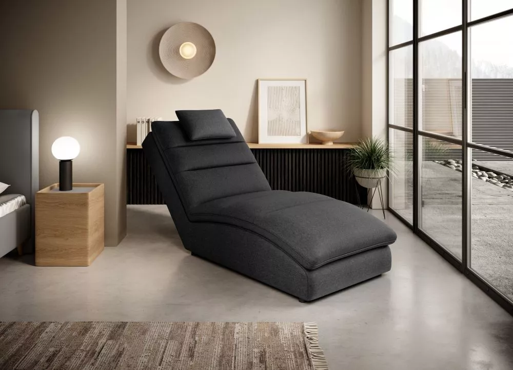 Mīksts krēsls Taco Standard Sēdvietas dziļums: 117 cm, · Melns · 85 × 170 × 95 cm