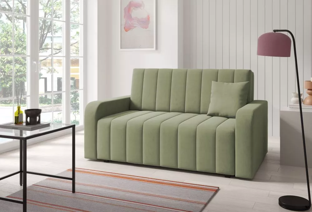 Mīksts krēsls Marko 3 standard Sēdvietas dziļums: 60 cm, · Gaiši zaļš · 155 × 97 × 85 cm