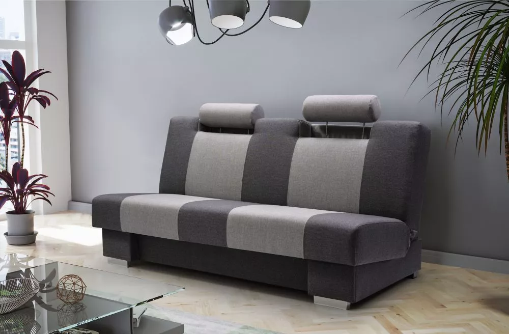 Dīvāns Antonio Classic Standard · Gaiši pelēks + pelēks · 91 × 204 × 91 cm