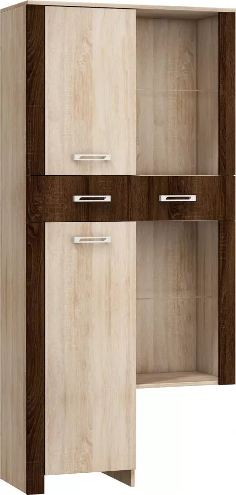 Plaukts Hugo hug 07 · Ozols sonoma + kastanis venge · 90 × 194 × 37.6 cm