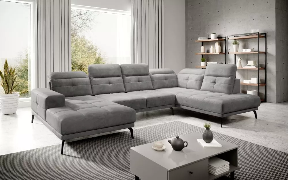 Dīvāns Bretan Premium standard · Pelēks · 201 × 350 × 57 cm