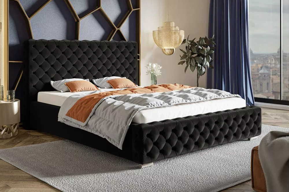Gulta Bed 12 standard ar stelāžu Guļamvietas platums: 120 cm, Guļamvietas garums: 200 cm, stelāžas tips: koka, · Melna ·