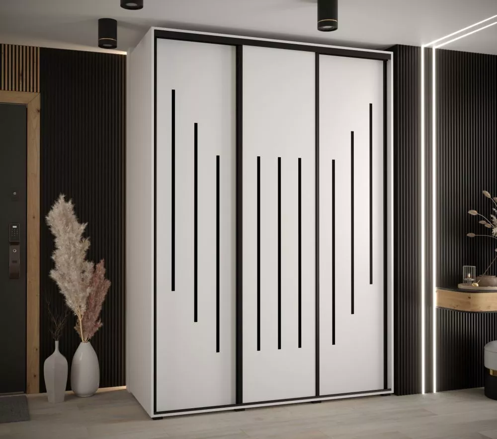 Skapis Cannes 8 · Balts · 180 × 60 × 205.2 cm