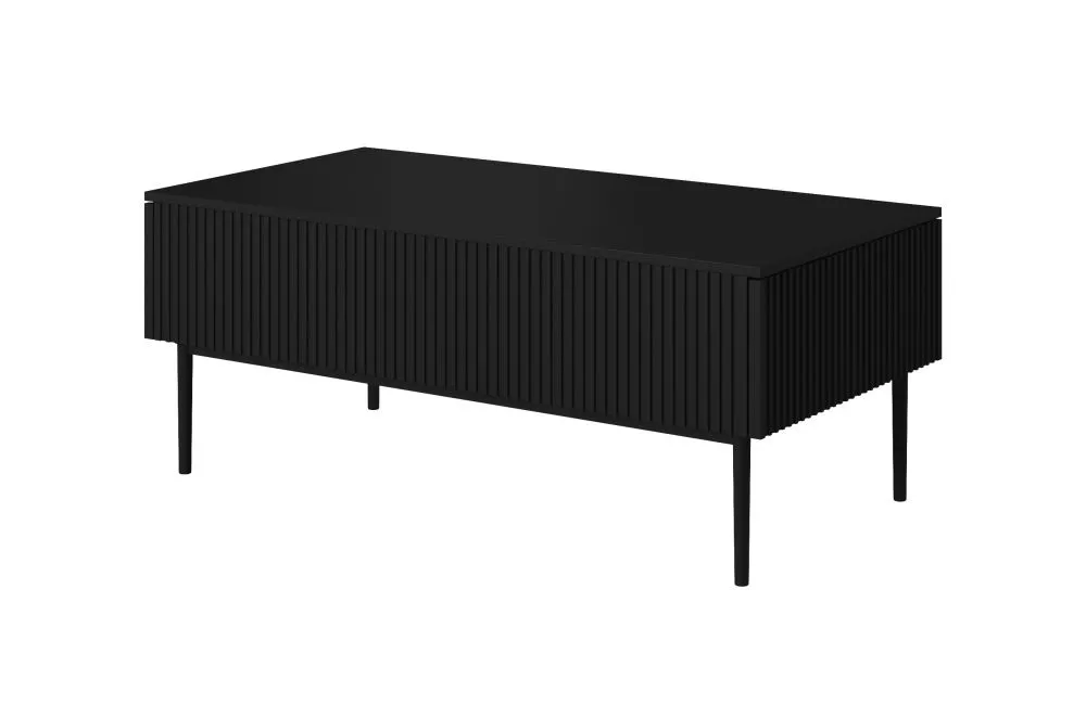 Žurnālgalds Nicole L120 2SZ Black · Melns · 120 × 60 × 48 cm
