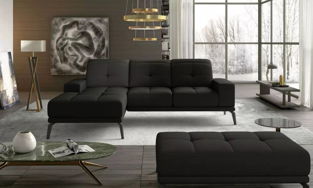 Dīvāns Torrense Standard · Melna · 175 × 265 × 77 cm