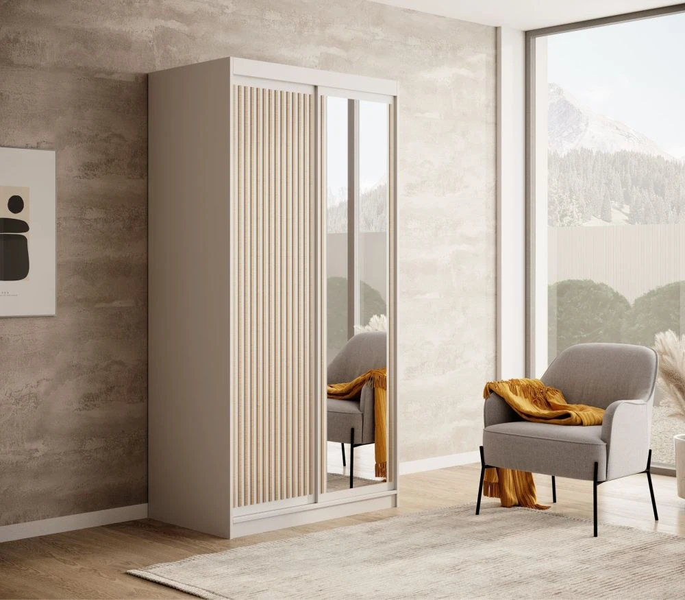 Skapis Delia · Balts · 100 × 60 × 205 cm