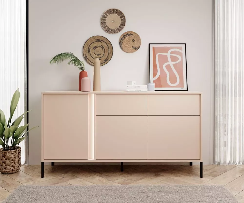 Kumode Dast B ar LED · Bēšs · 153.1 × 39.5 × 81.4 cm