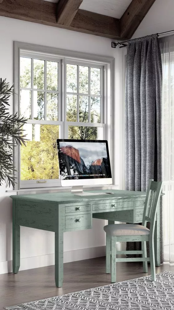 Kosmētikas galds Avola AV1615-5620 · Zils · 142.5 × 79 × 51 cm