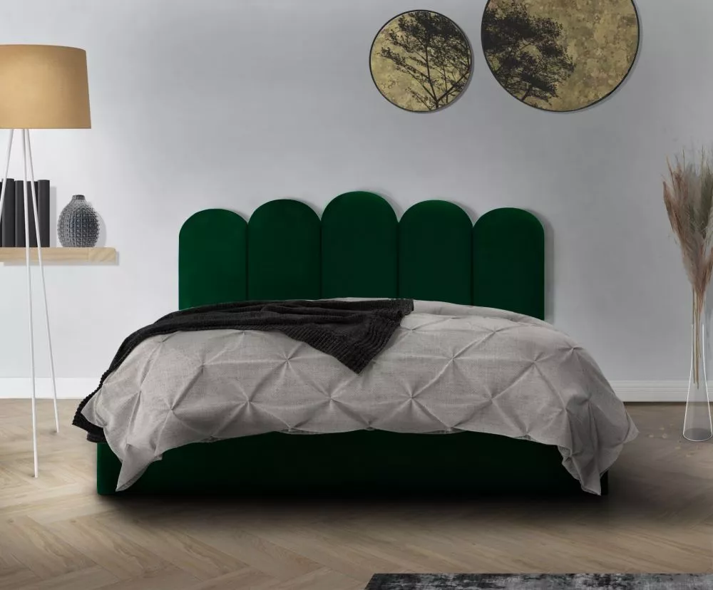 Gulta Malaga Standard ar stelāžu Guļamvietas platums: 180 cm, Guļamvietas garums: 200 cm, stelāžas tips: metāla, · Tumši