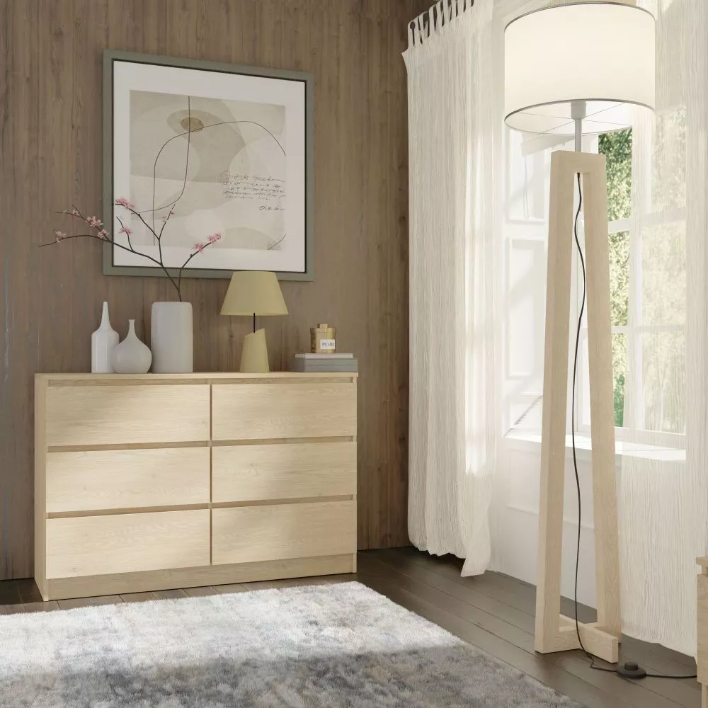 Kumode Maja K120 S6 · Ozols kremona · 120 × 40 × 80.5 cm