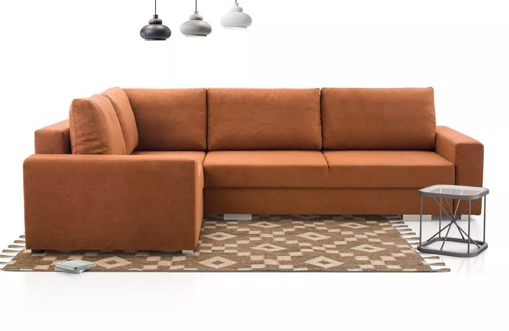 Dīvāns Tornado Premium Standard · Tumši oranžs · 195 × 290 × 90 cm
