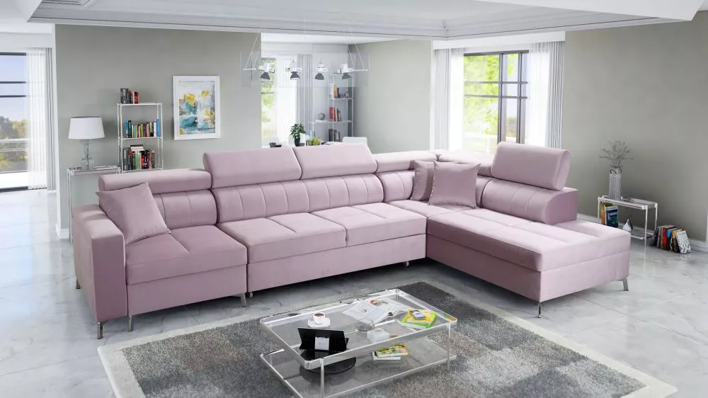 Dīvāns Side 10 Maxi Standard · Gaiši rozā · 217 × 344 × 83 cm
