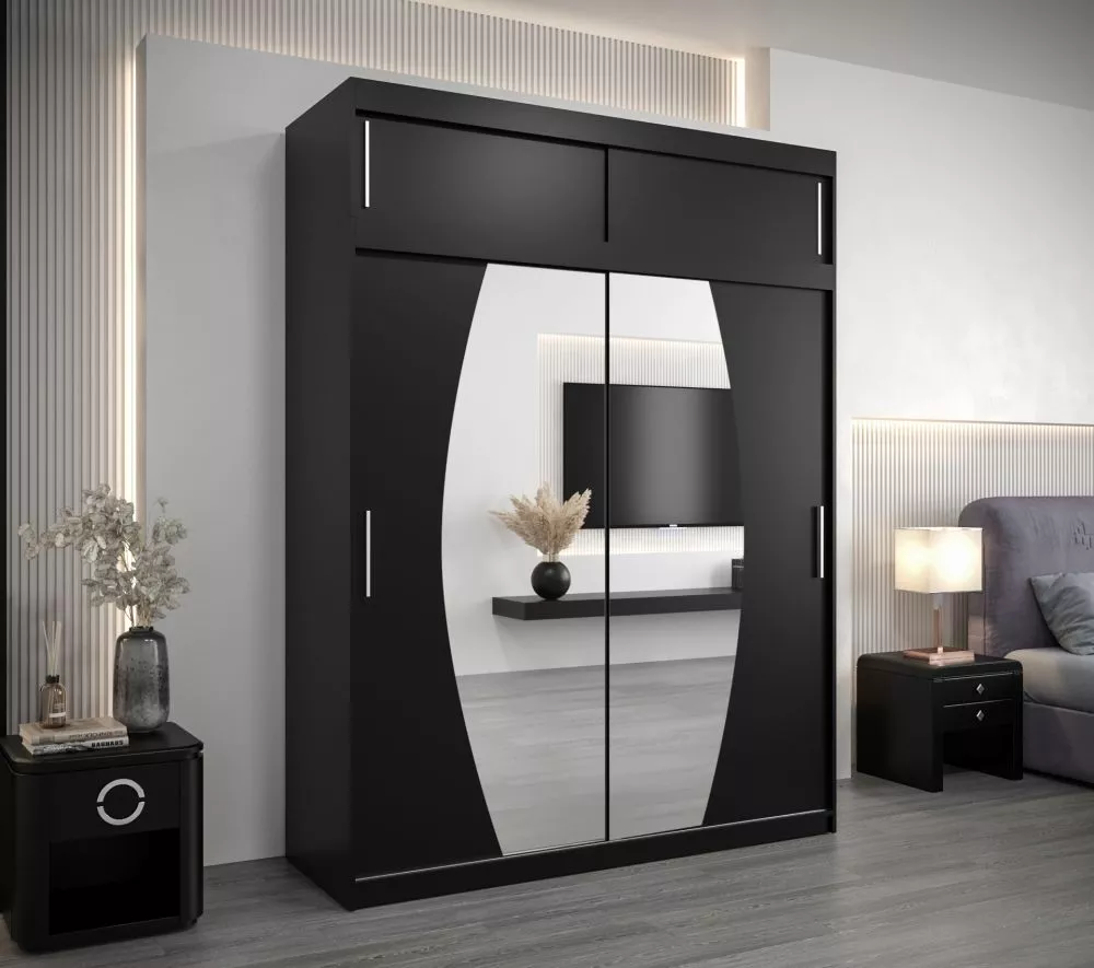 Skapis Elypse Plus · Melns · 180 × 62 × 240 cm