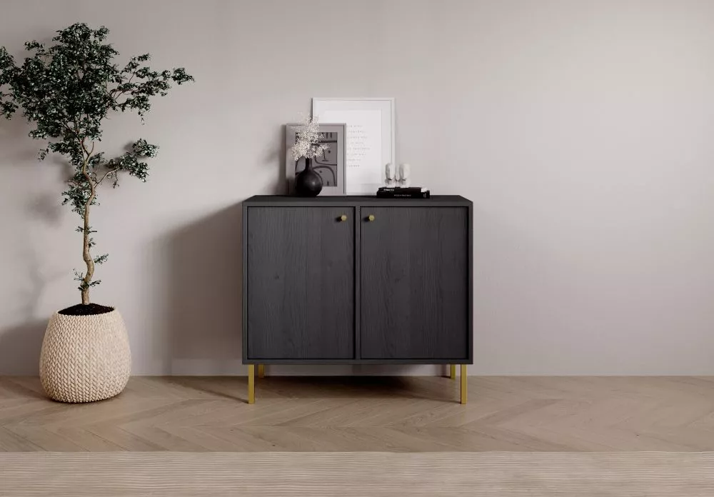 Kumode Tili K2D · Melns · 83.6 × 40.8 × 73.9 cm