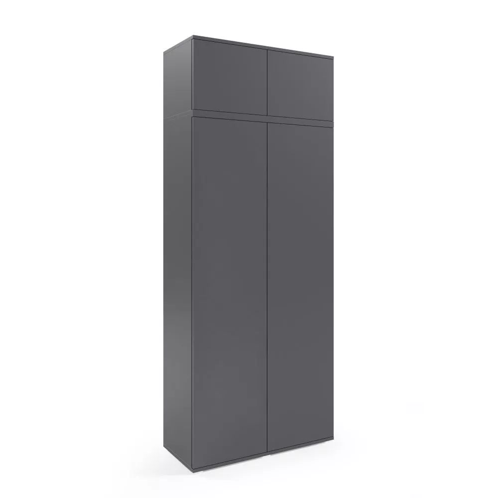 Skapis Amelia 90 Premium · Grafīts · 90 × 40 × 225 cm