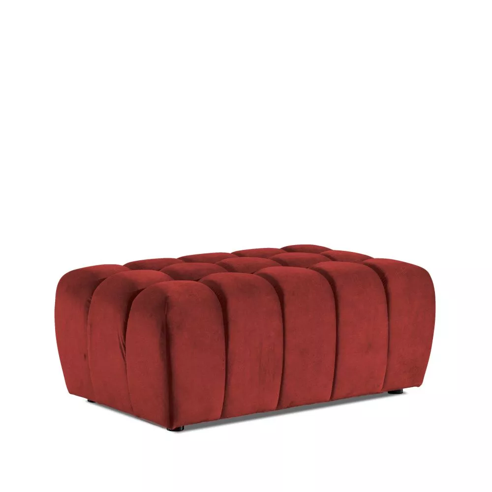 Pufs Lazaro P Standard Auduma numurs: Dora 63, · Tumši sarkans · 102 × 40 × 64 cm
