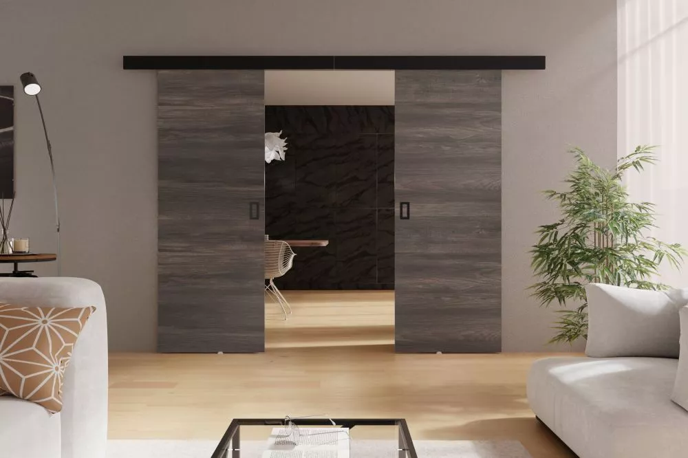 Bīdāmās durvis Werdi Duo · Tumšais osis · 132 × 205 cm