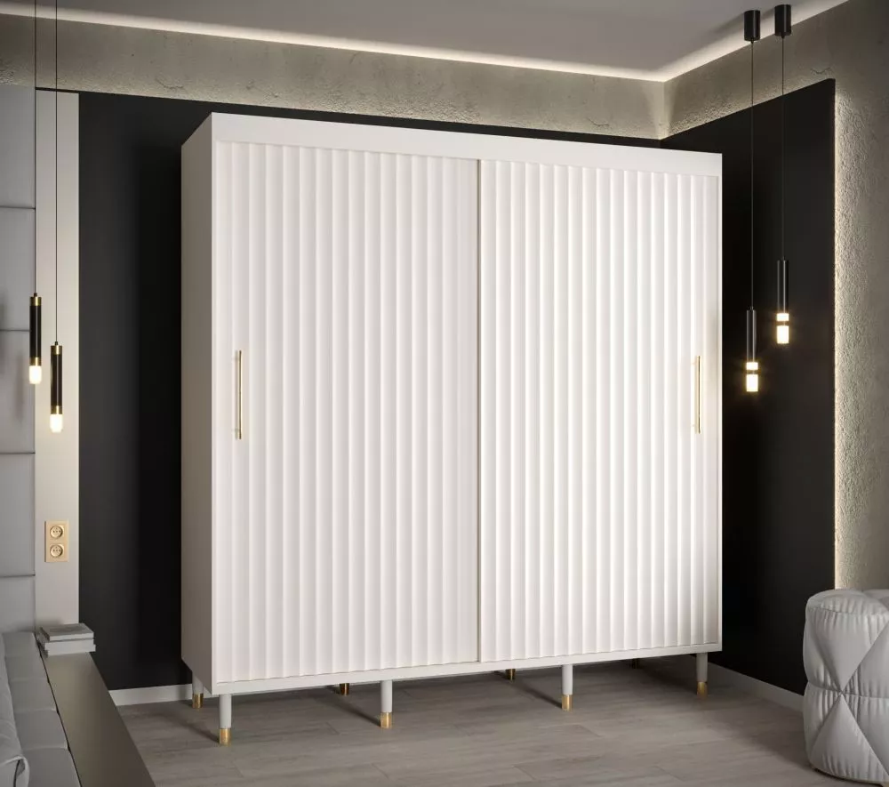 Skapis Calipso Wave 1 · Balts · 200 × 62 × 208 cm