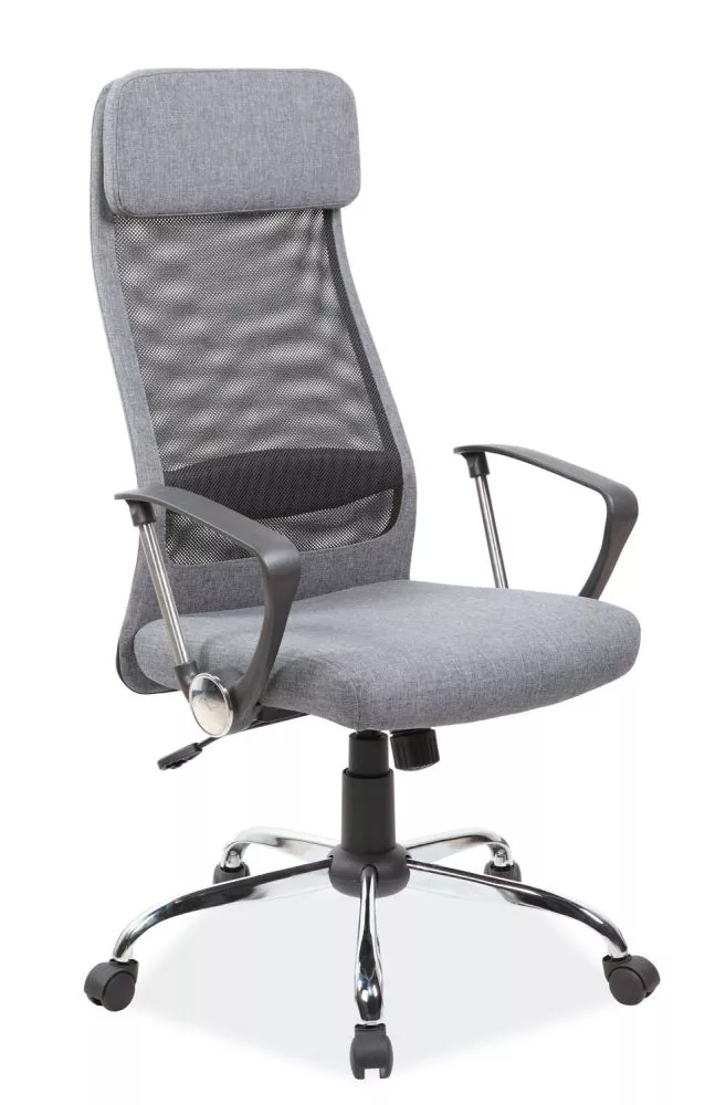 Datorkrēsls Q-345 · Pelēks · 62 × 49 × 118 cm