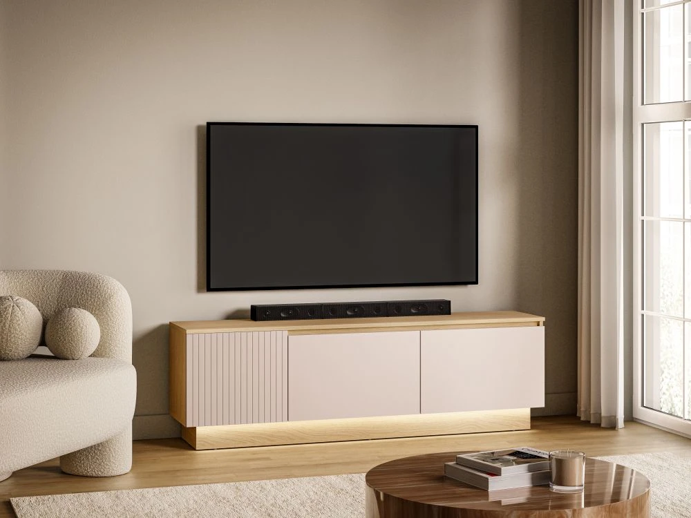 TV tumba Hills 06 ar LED · 160 × 34 × 50 cm
