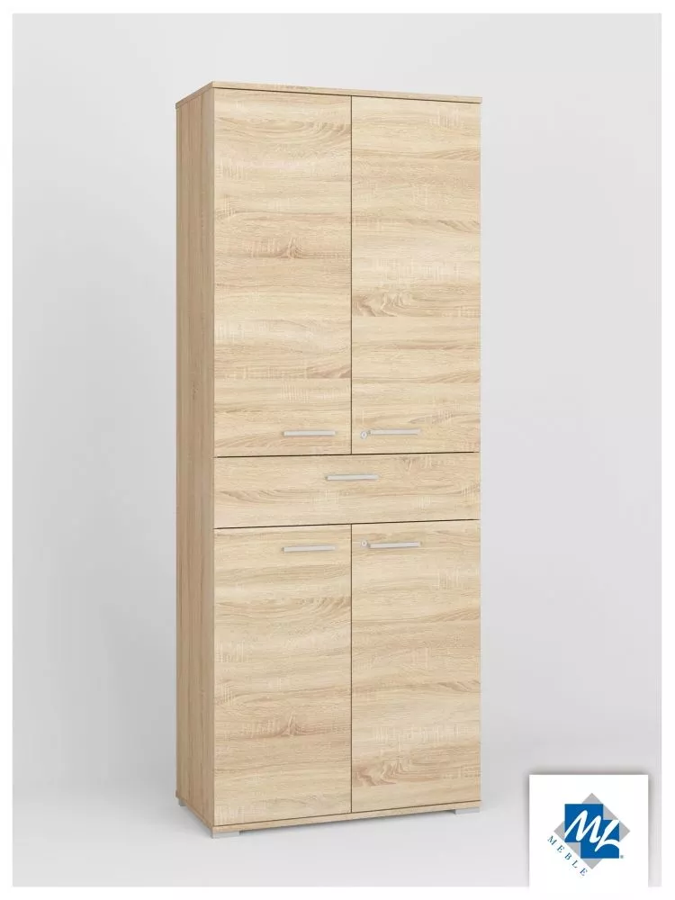 Grāmatu skapis Optimal 02 · Ozols sonoma · 79 × 204 × 41 cm