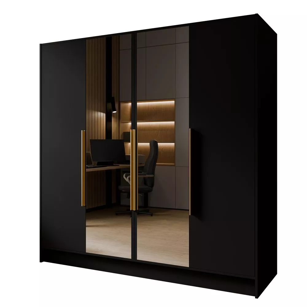 Skapis Lusso 200 · Melns · 200 × 51 × 200 cm