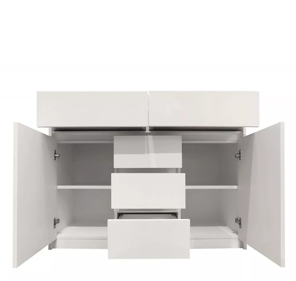 Kumode Dexter DE04 · Balts · 120.5 × 40 × 92 cm