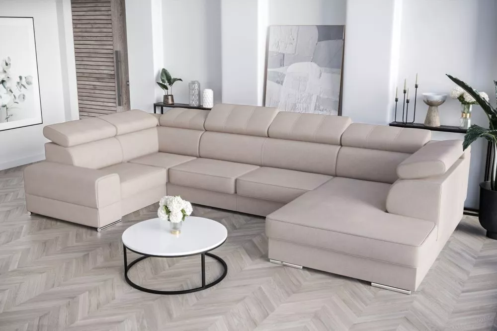 Dīvāns Royal Max 1 Standard · Gaiši bēšs · 210 × 375 × 79 cm