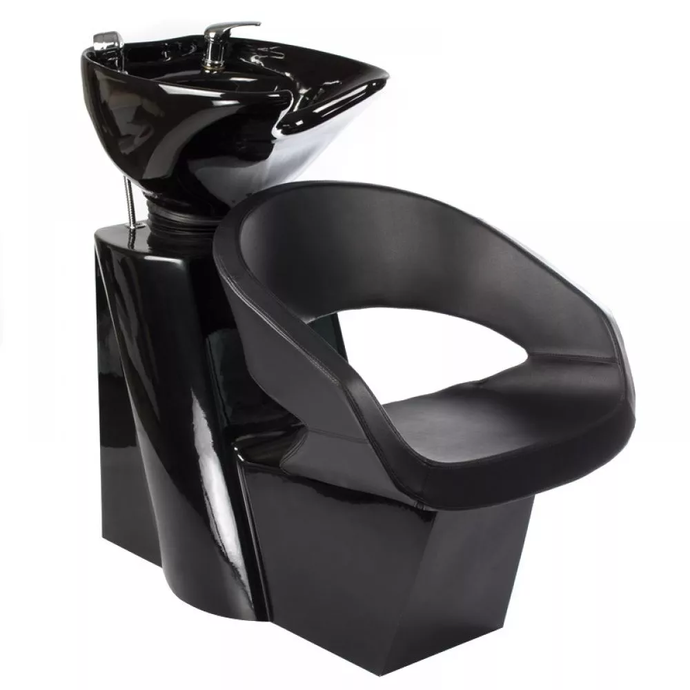 Frizieru izlietne BH-8031 Korpusa krāsa: melns, Elementu krāsa: melns, Ar krēslu: 1, Apdares materiāls: eko āda, · 104 c