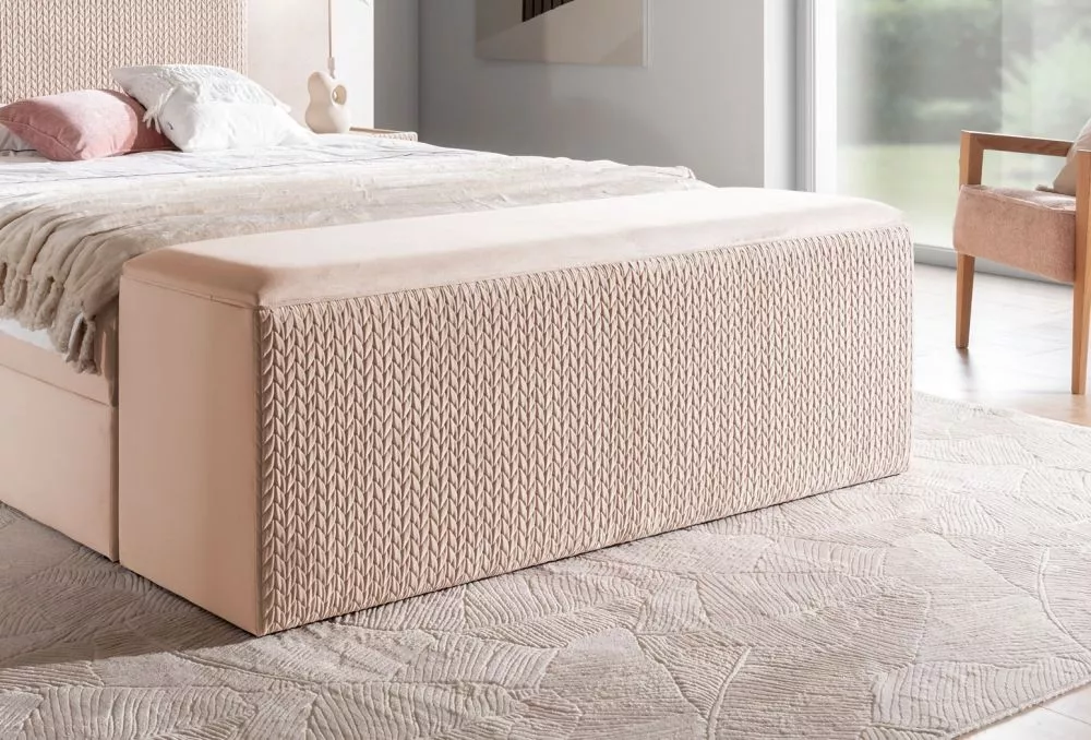 Pufs Marbella P Velvet Auduma numurs: Magic Velvet 2244/Magic Deluxe 2244, · Bēšs · 122 × 56 × 42 cm
