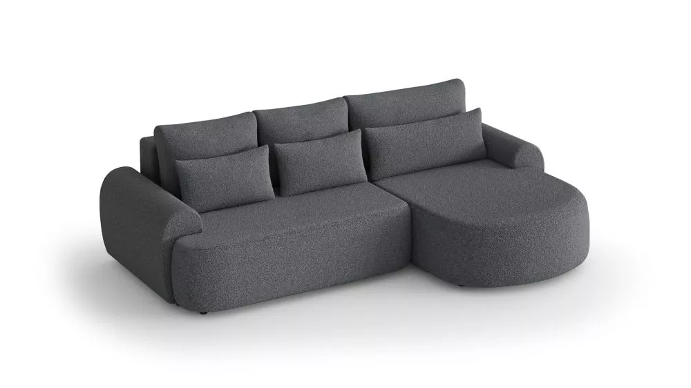 Dīvāns Olivio Premium standard · Tumši pelēks · 170 × 266 × 87 cm