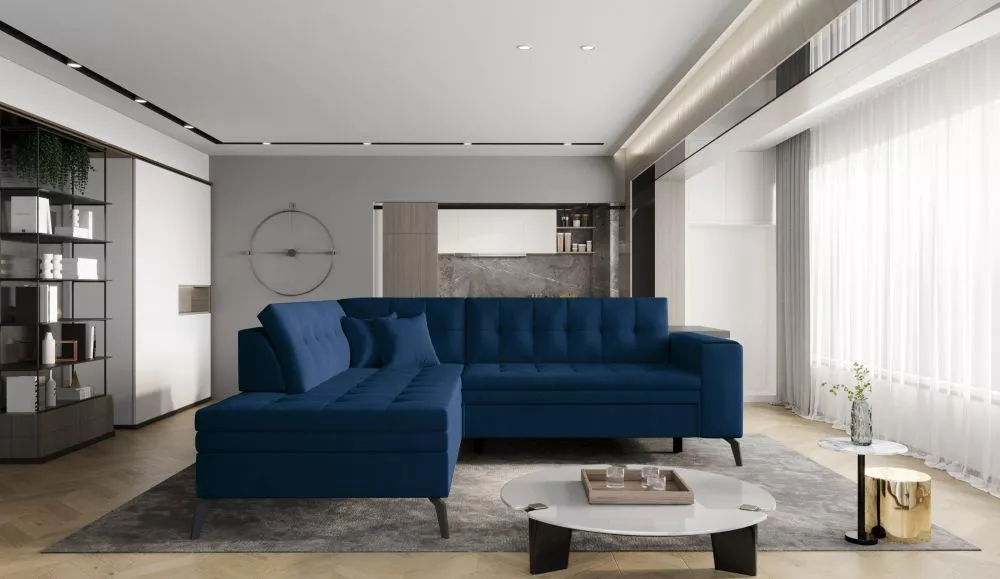 Dīvāns Lanvin Premium Standard · Tumši zils · 210 × 260 × 93 cm