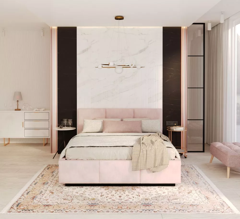 Gulta Aveiro Standard ar stelāžu Guļamvietas platums: 160 cm, Guļamvietas garums: 200 cm, stelāžas tips: metāla, · Gaiši