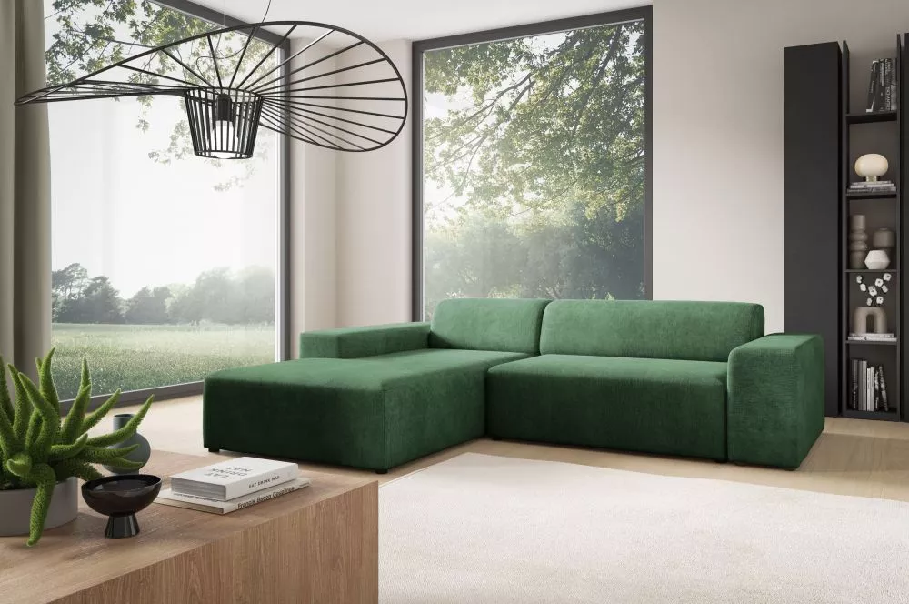 Dīvāns Modullo L Premium Standard · Tumši zaļš · 190 × 254 × 70 cm
