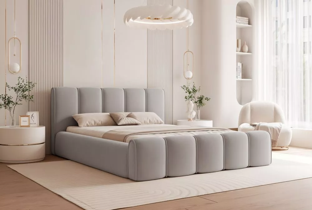 Gulta Vigo Standard ar stelāžām Guļamvietas platums: 120 cm, Guļamvietas garums: 200 cm, stelāžas tips: koka, · Gaiši pe