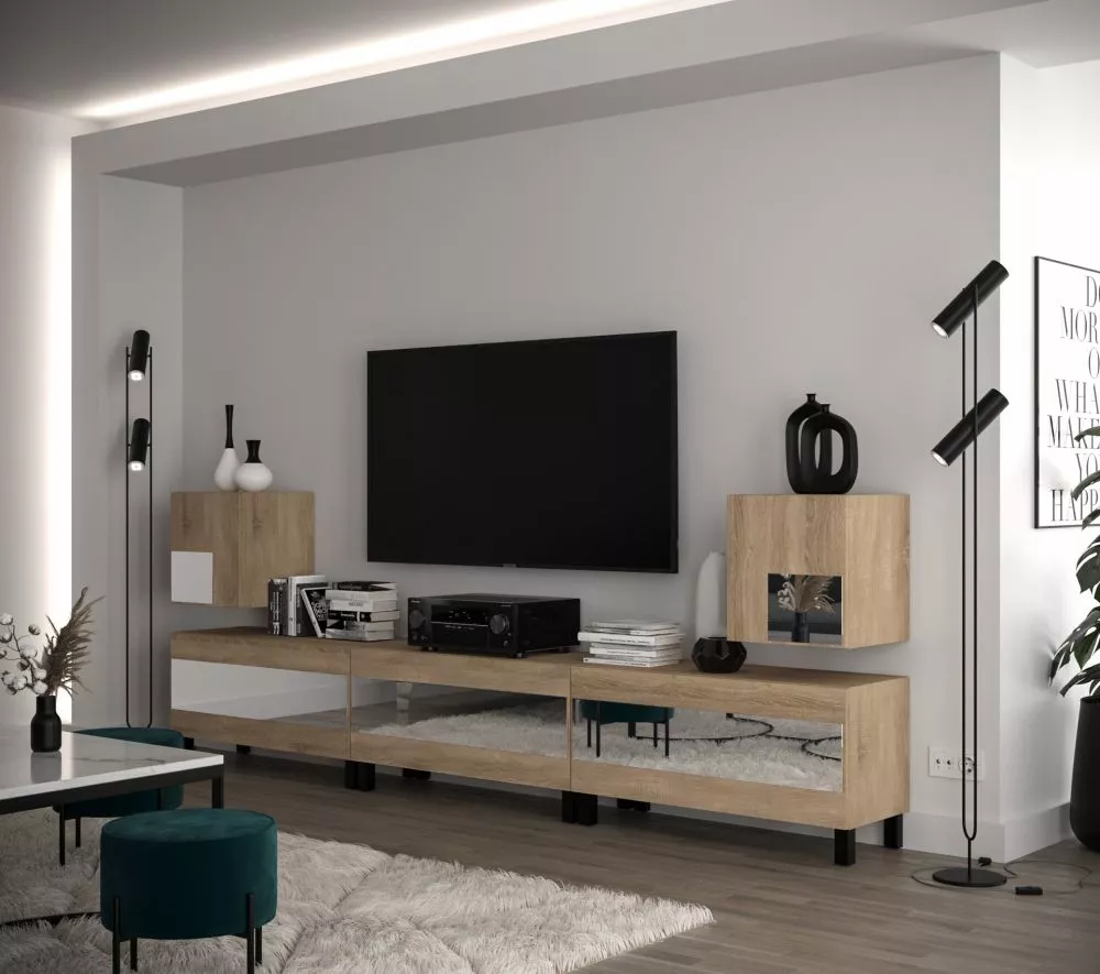 Sekcija New Concept C99 · Sonoma · 273 × 35 × 102 cm