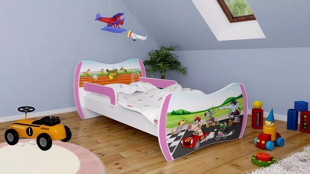 Bērnu gulta Dream L03 160x80 DM19 ar stelāžu Guļamvietas platums: 80 cm, Guļamvietas garums: 160 cm, · 104 × 164 × 71 cm
